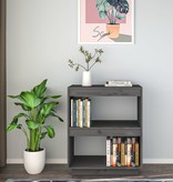 vidaXL Boekenkast 60x35x71 cm massief grenenhout grijs