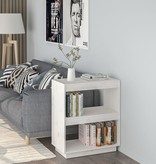 vidaXL Boekenkast 60x35x71 cm massief grenenhout wit