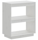 vidaXL Boekenkast 60x35x71 cm massief grenenhout wit