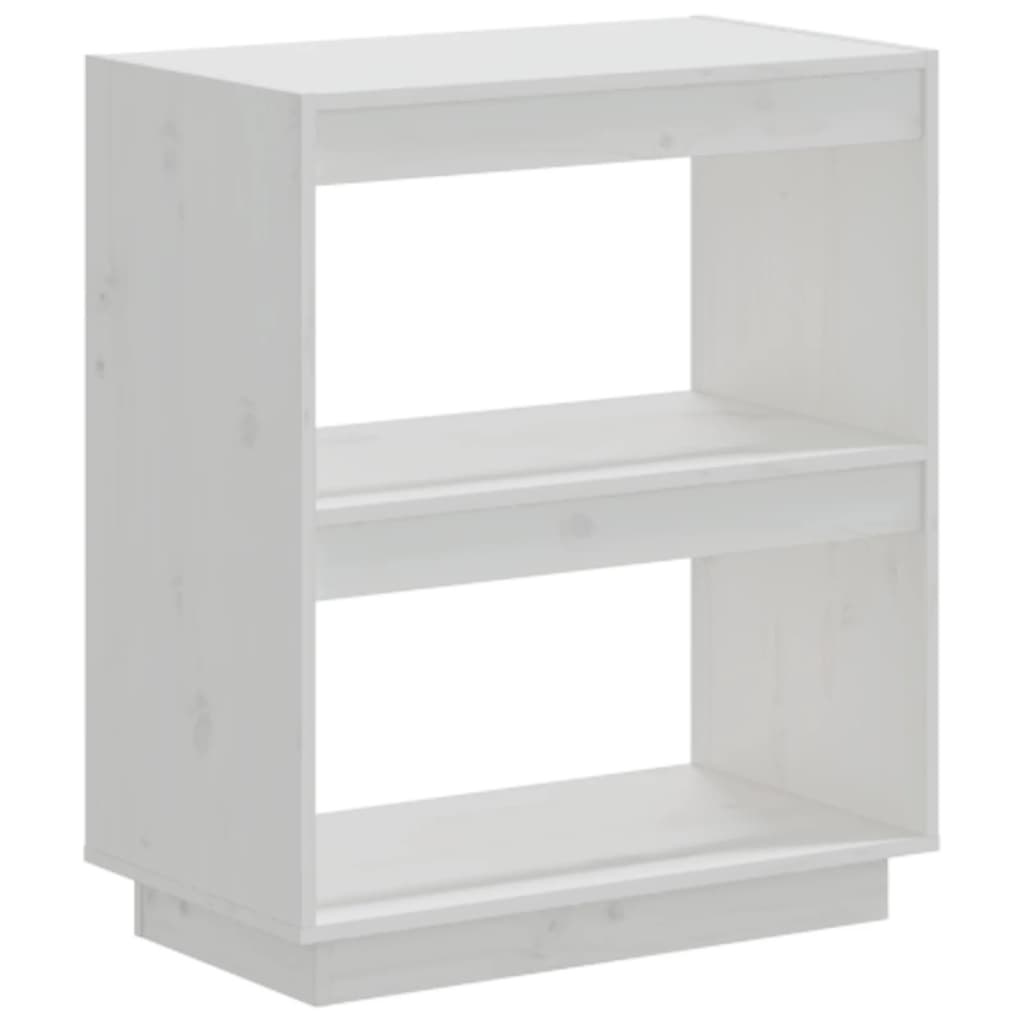 vidaXL Boekenkast 60x35x71 cm massief grenenhout wit