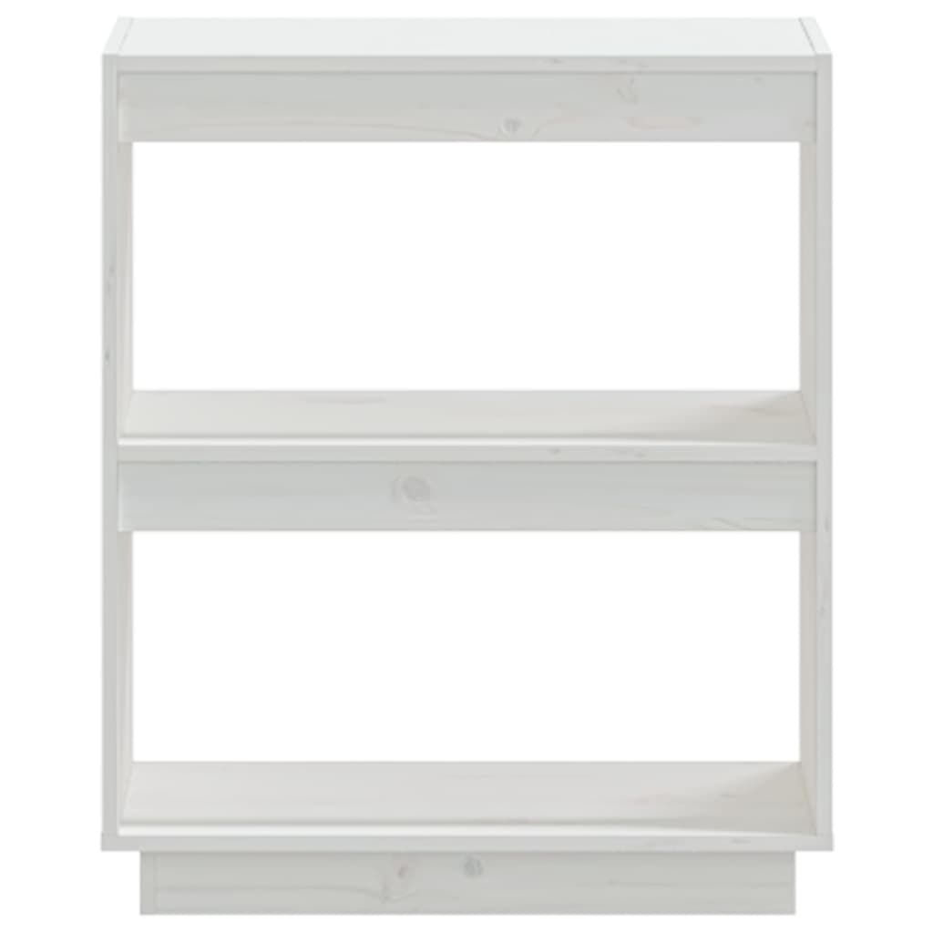 vidaXL Boekenkast 60x35x71 cm massief grenenhout wit