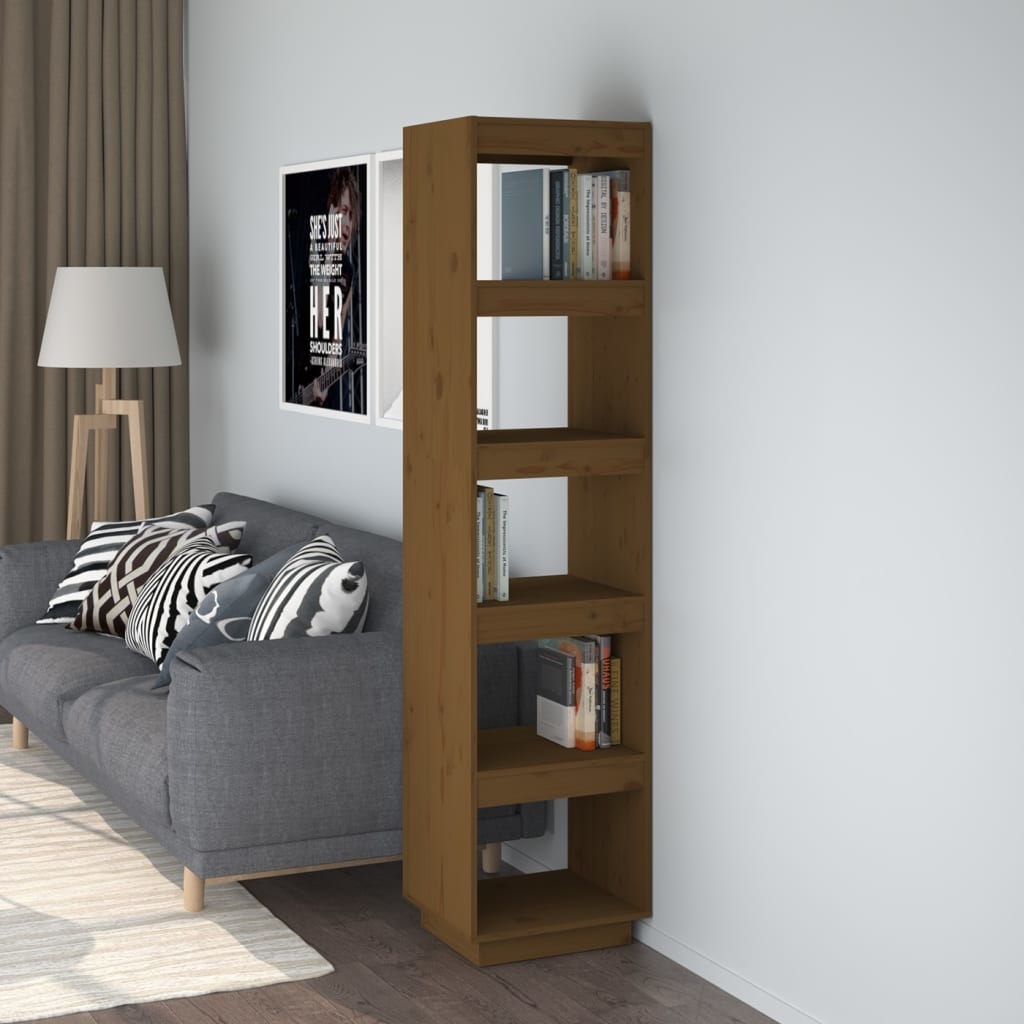 vidaXL Boekenkast/kamerscherm 40x35x167 cm grenenhout honingbruin