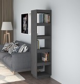 vidaXL Boekenkast/kamerscherm 40x35x167 cm massief grenenhout grijs