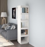 vidaXL Boekenkast/kamerscherm 40x35x167 cm massief grenenhout wit