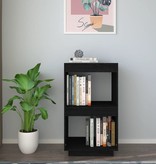 vidaXL Boekenkast 40x35x71 cm massief grenenhout zwart