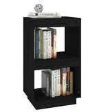 vidaXL Boekenkast 40x35x71 cm massief grenenhout zwart