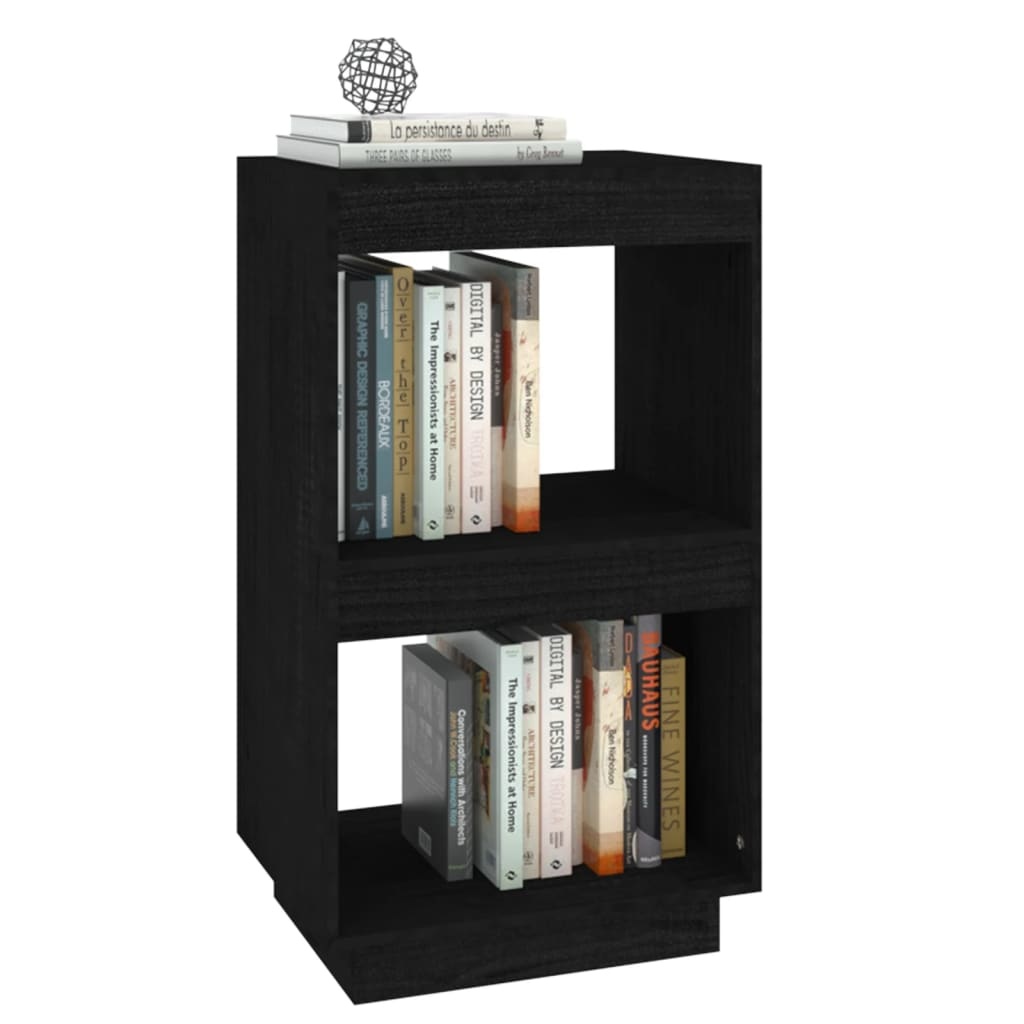 vidaXL Boekenkast 40x35x71 cm massief grenenhout zwart