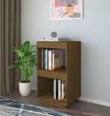 vidaXL Boekenkast 40x35x71 cm massief grenenhout honingbruin