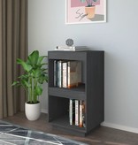 vidaXL Boekenkast 40x35x71 cm massief grenenhout grijs