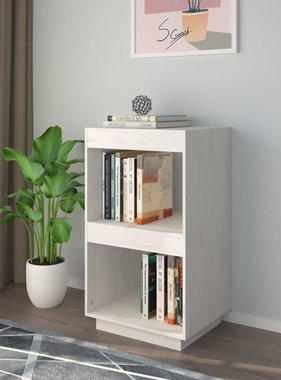 vidaXL Boekenkast 40x35x71 cm massief grenenhout wit