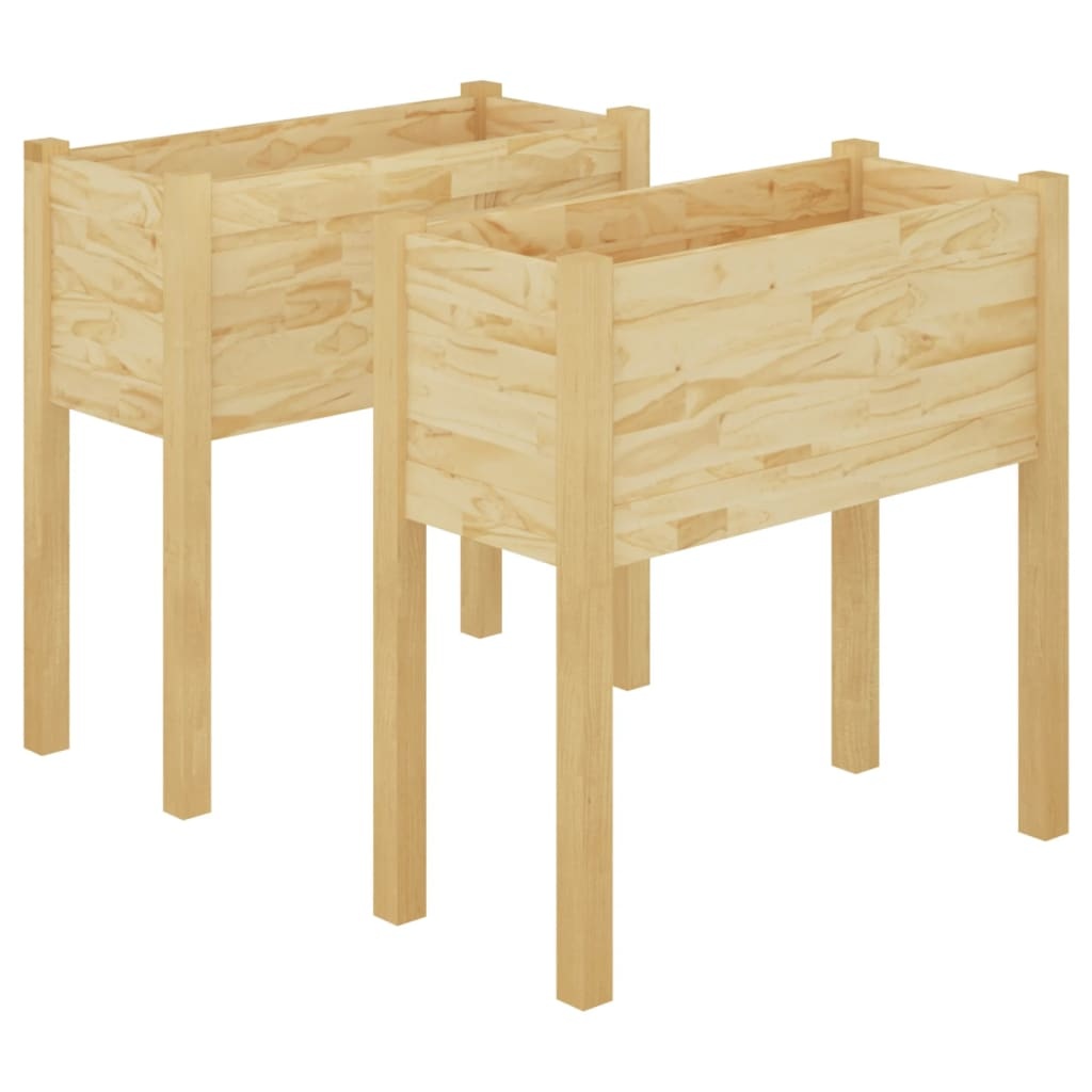 VidaXL Plantenbakken 2 st 70x31x70 cm massief grenenhout