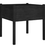 VidaXL Plantenbakken 2 st 70x70x70 cm massief grenenhout zwart