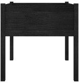 VidaXL Plantenbakken 2 st 70x70x70 cm massief grenenhout zwart