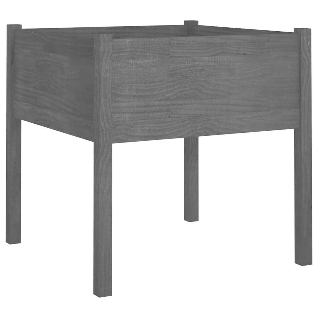 VidaXL Plantenbak 70x70x70 cm massief grenenhout zwart