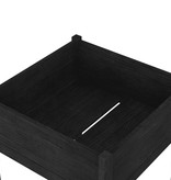 VidaXL Plantenbak 70x70x70 cm massief grenenhout zwart
