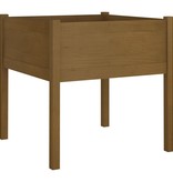 VidaXL Plantenbakken 2 st 70x70x70 cm massief grenenhout honingbruin