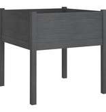 VidaXL Plantenbakken 2 st 70x70x70 cm massief grenenhout grijs