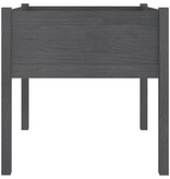 VidaXL Plantenbakken 2 st 70x70x70 cm massief grenenhout grijs