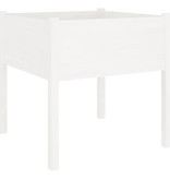 VidaXL Plantenbakken 2 st 70x70x70 cm massief grenenhout wit