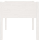 VidaXL Plantenbakken 2 st 70x70x70 cm massief grenenhout wit