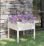 VidaXL Plantenbak 70x70x70 cm massief grenenhout wit