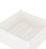 VidaXL Plantenbak 70x70x70 cm massief grenenhout wit