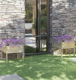 VidaXL Plantenbakken 2 st 70x70x70 cm massief grenenhout