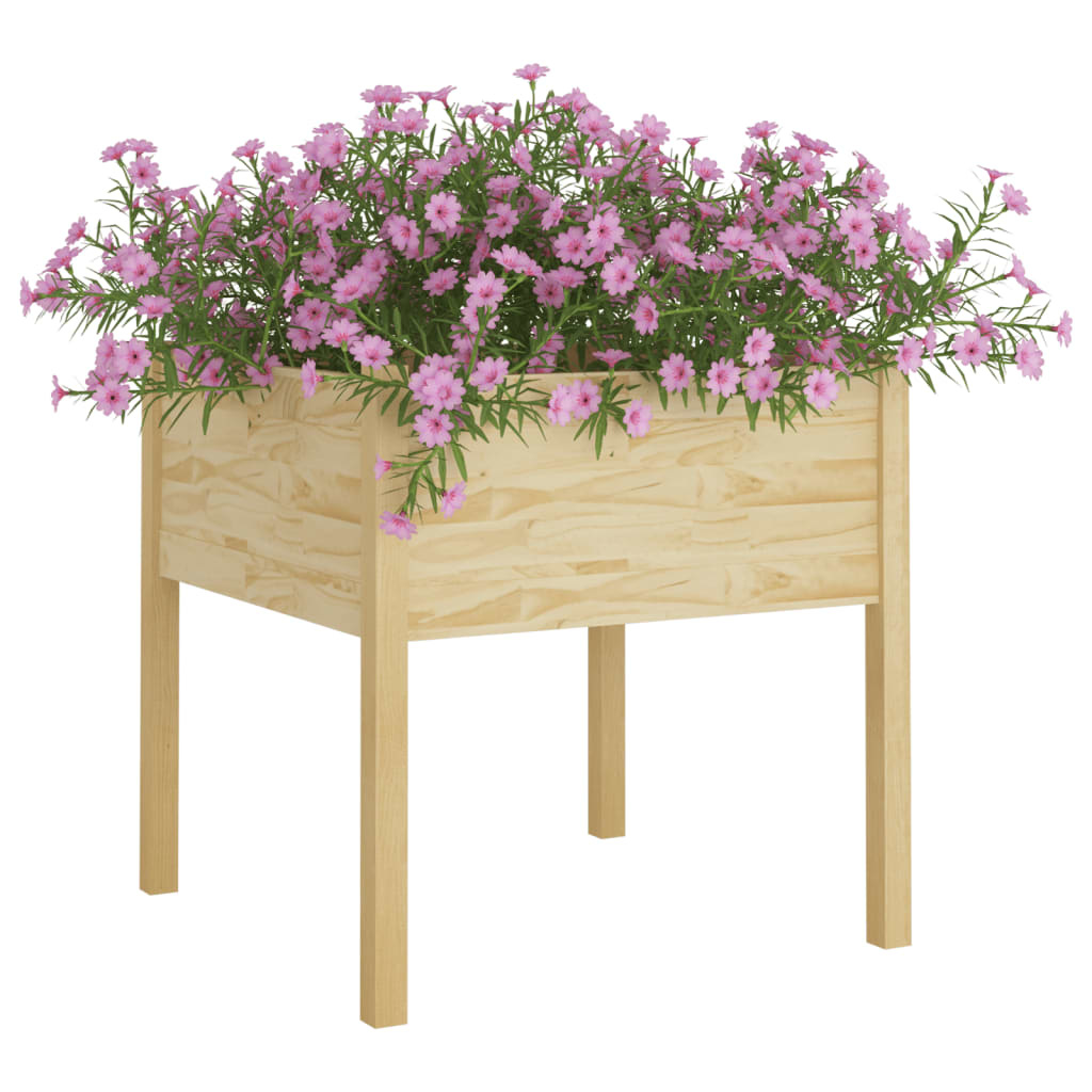 VidaXL Plantenbak 70x70x70 cm massief grenenhout