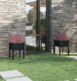 VidaXL Plantenbakken 2 st 50x50x70 cm massief grenenhout zwart