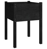 VidaXL Plantenbakken 2 st 50x50x70 cm massief grenenhout zwart