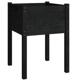 VidaXL Plantenbak 50x50x70 cm massief grenenhout zwart