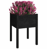 VidaXL Plantenbak 50x50x70 cm massief grenenhout zwart