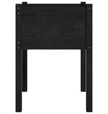 VidaXL Plantenbak 50x50x70 cm massief grenenhout zwart