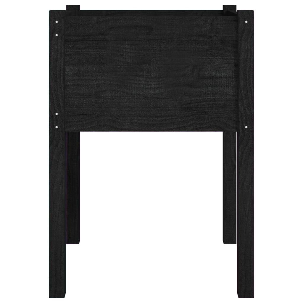 VidaXL Plantenbak 50x50x70 cm massief grenenhout zwart