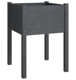 VidaXL Plantenbakken 2 st 50x50x70 cm massief grenenhout grijs