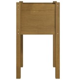 VidaXL Plantenbakken 2 st 40x40x70 cm massief grenenhout honingbruin