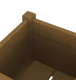 VidaXL Plantenbak 31x31x70 cm massief grenenhout honingbruin