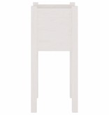 VidaXL Plantenbakken 2 st 31x31x70 cm massief grenenhout wit