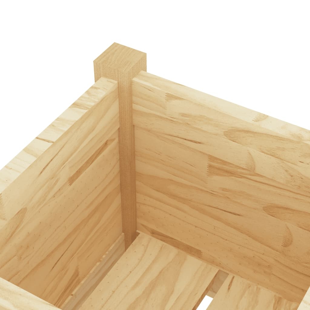 VidaXL Plantenbak 31x31x70 cm massief grenenhout