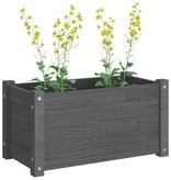 vidaXL Plantenbak 60x31x31 cm massief grenenhout grijs