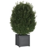 vidaXL Plantenbak 40x40x40 cm massief grenenhout grijs