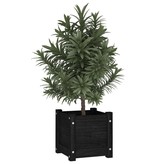 VidaXL Plantenbakken 2 st 31x31x31 cm massief grenenhout zwart