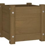 VidaXL Plantenbak 31x31x31 cm massief grenenhout honingbruin