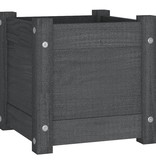 VidaXL Plantenbak 31x31x31 cm massief grenenhout grijs