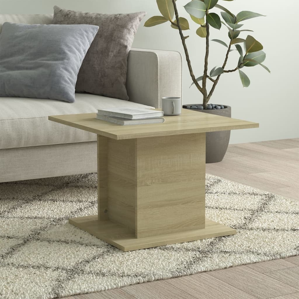 VidaXL Salontafel 55,5x55,5x40 cm spaanplaat sonoma eikenkleurig