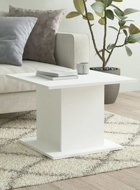 VidaXL Salontafel 55,5x55,5x40 cm spaanplaat wit