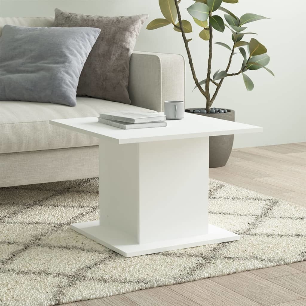 VidaXL Salontafel 55,5x55,5x40 cm spaanplaat wit