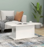 VidaXL Salontafel 102x55,5x40 cm spaanplaat hoogglans wit