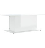 vidaXL Salontafel 102x55,5x40 cm spaanplaat hoogglans wit