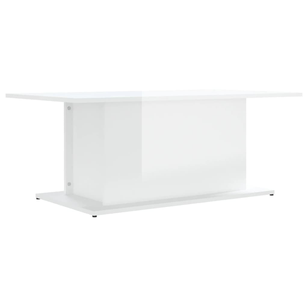 vidaXL Salontafel 102x55,5x40 cm spaanplaat hoogglans wit